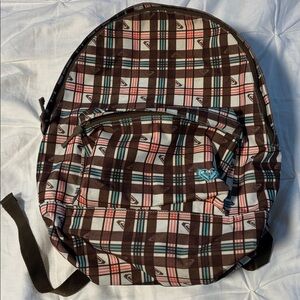 Roxy Plaid Backpack with Front Pocket